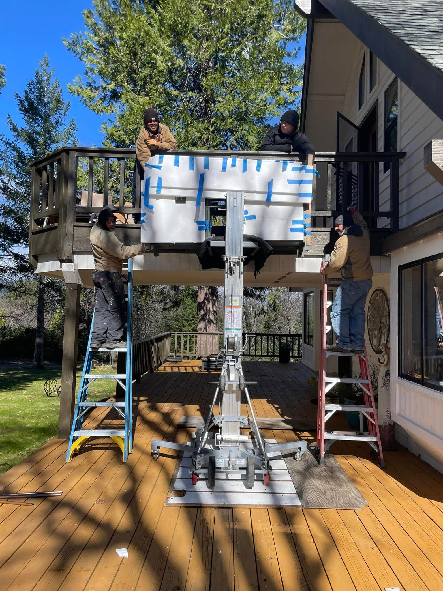 The Clark Construction crew on the job